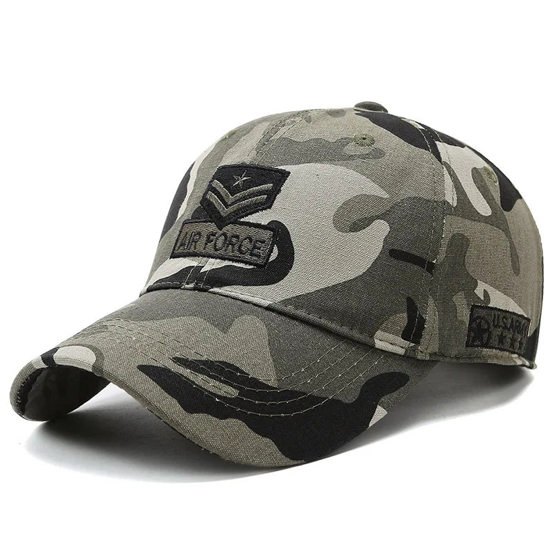 Air Forcer Army Cap, Green Camo, with embroidered logo