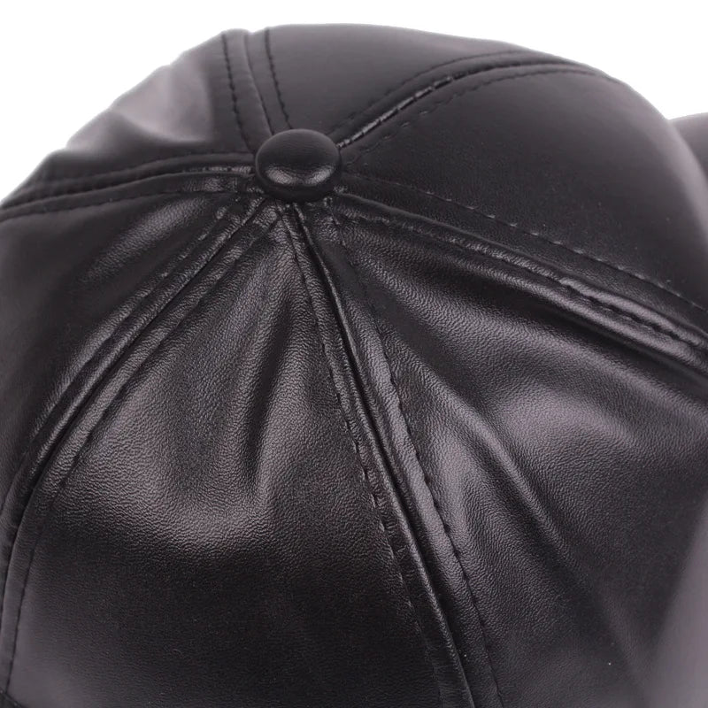 Leather Baseball Cap