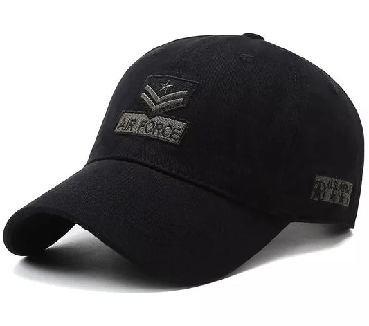 Air Forcer Army Cap, color Black, with embroidered logoh 