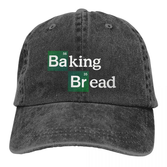 Black cap, with "Baking Bread" written on it in reference to the famous TV Serie 